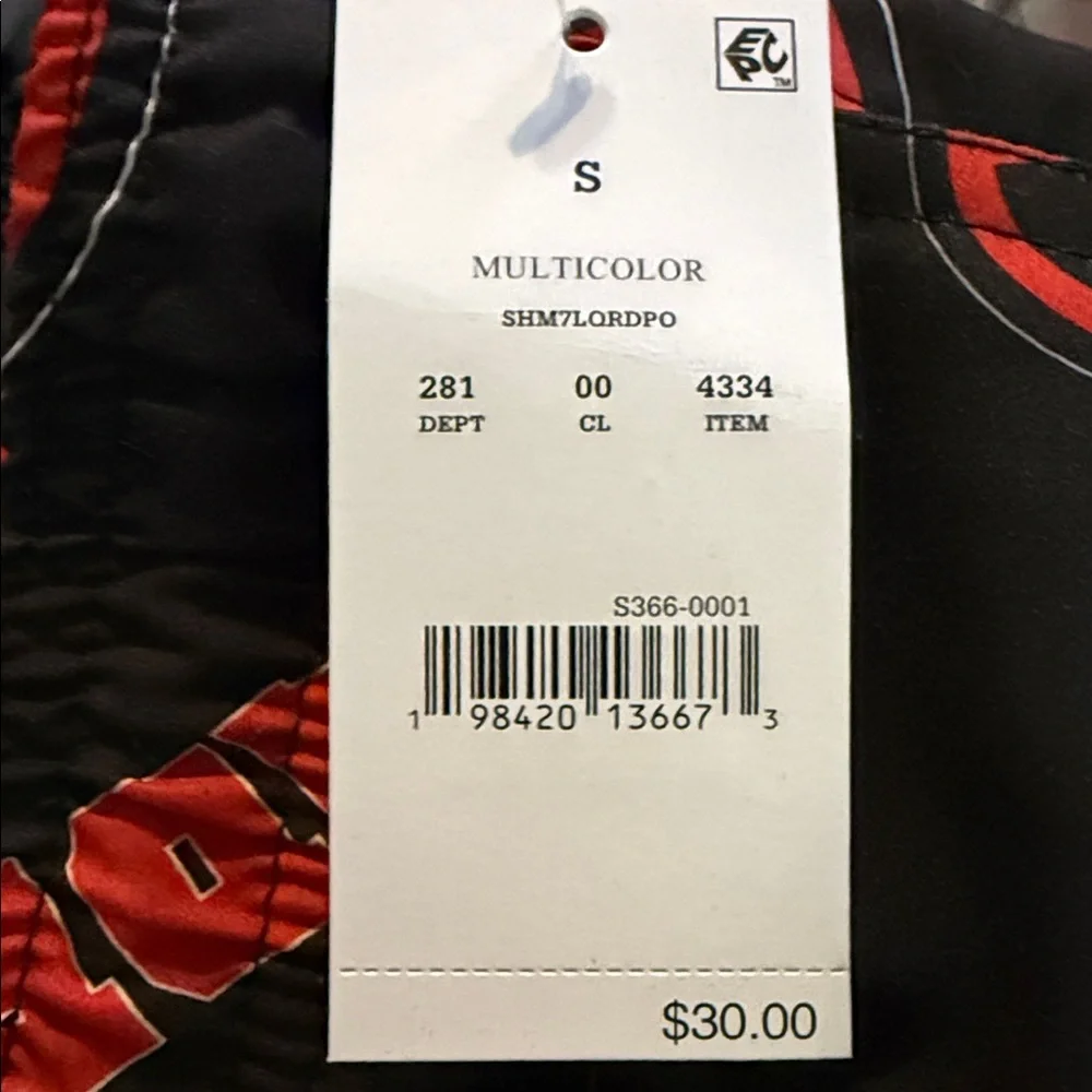 Marvel Bioworld Men's MulticolorDeadpool Swim Shorts Drawstring Small - 7” NWT